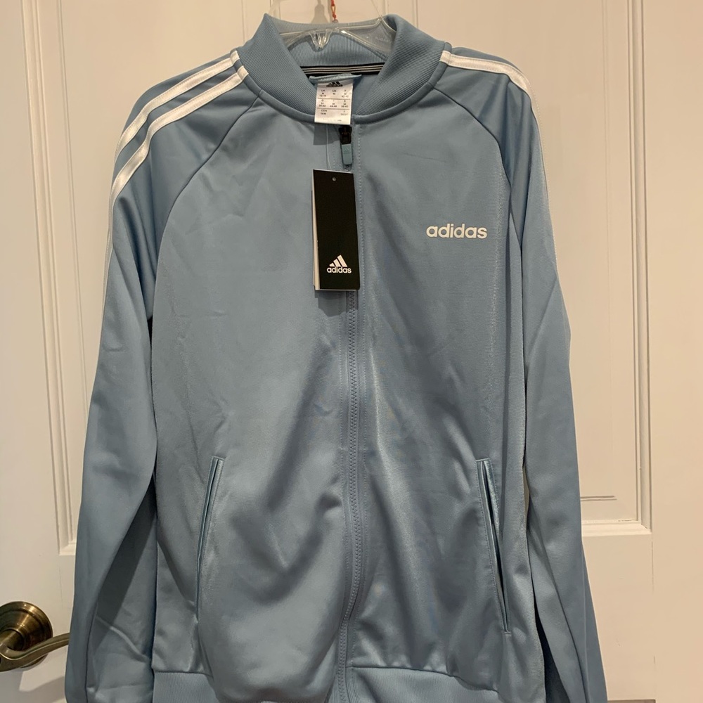 Adidas Track Jacket in Baby Blue